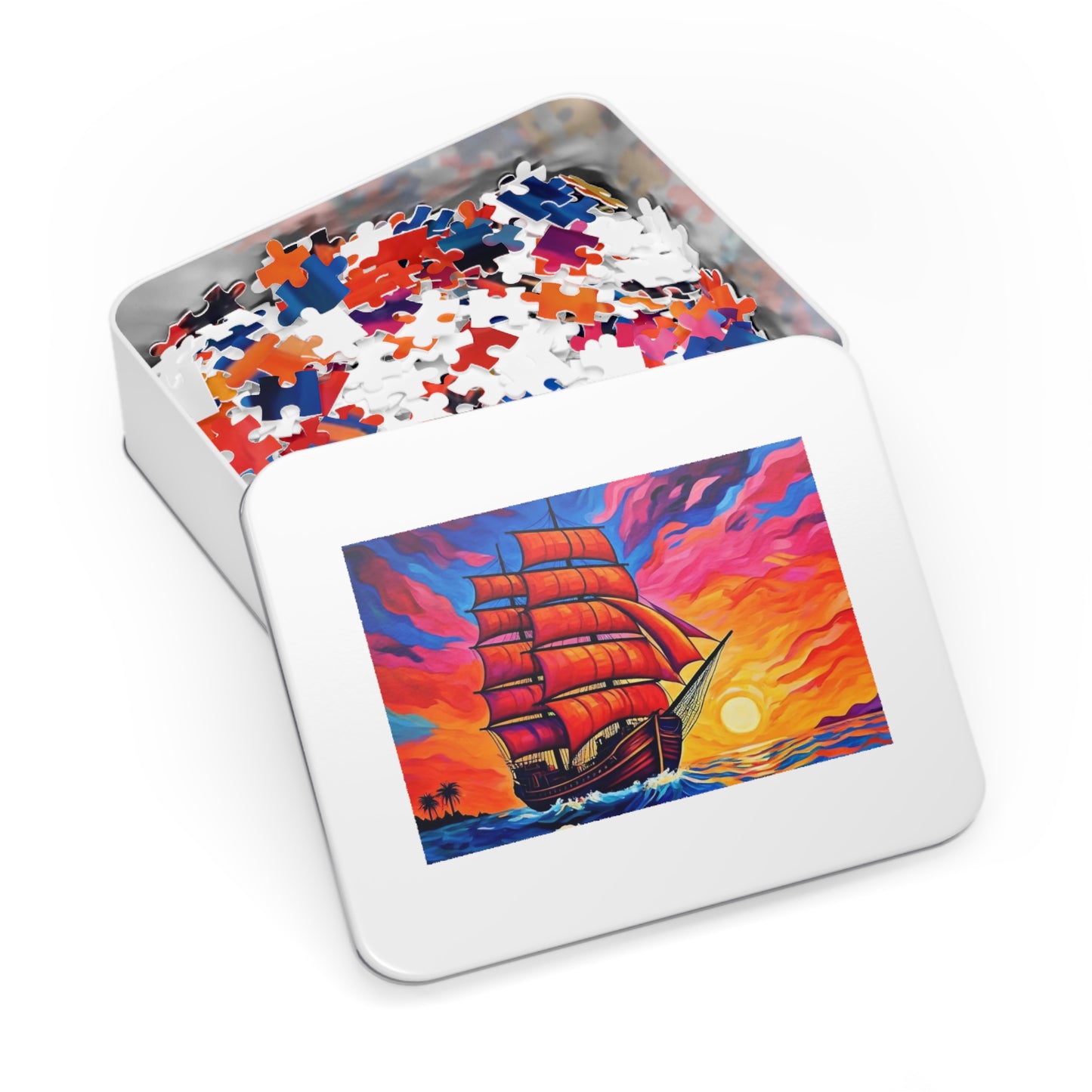 Puzzle - Ship Sailing at Sunset