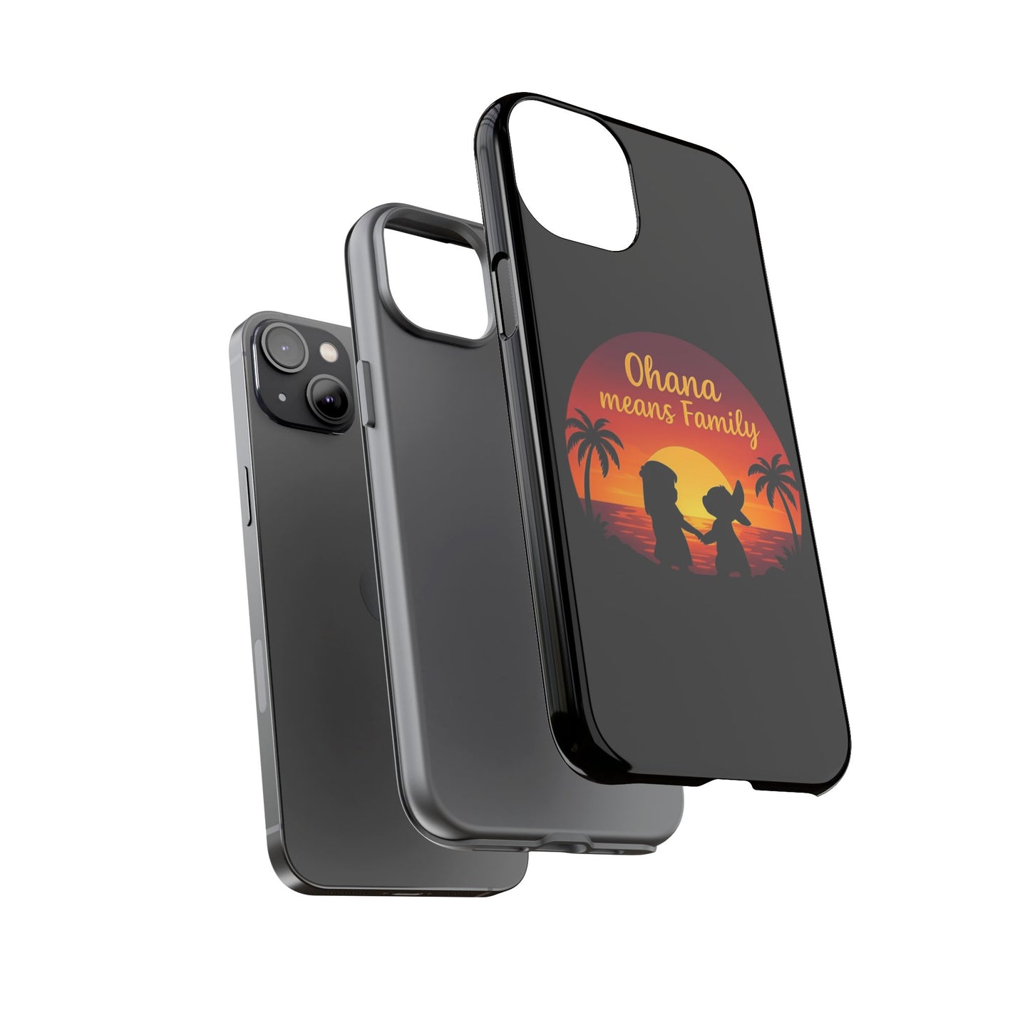 Ohana Means Family iPhone Case ā Lilo and Stitch-Inspired Cover ā Cute Tropical Gift ā Protective iPhone Case