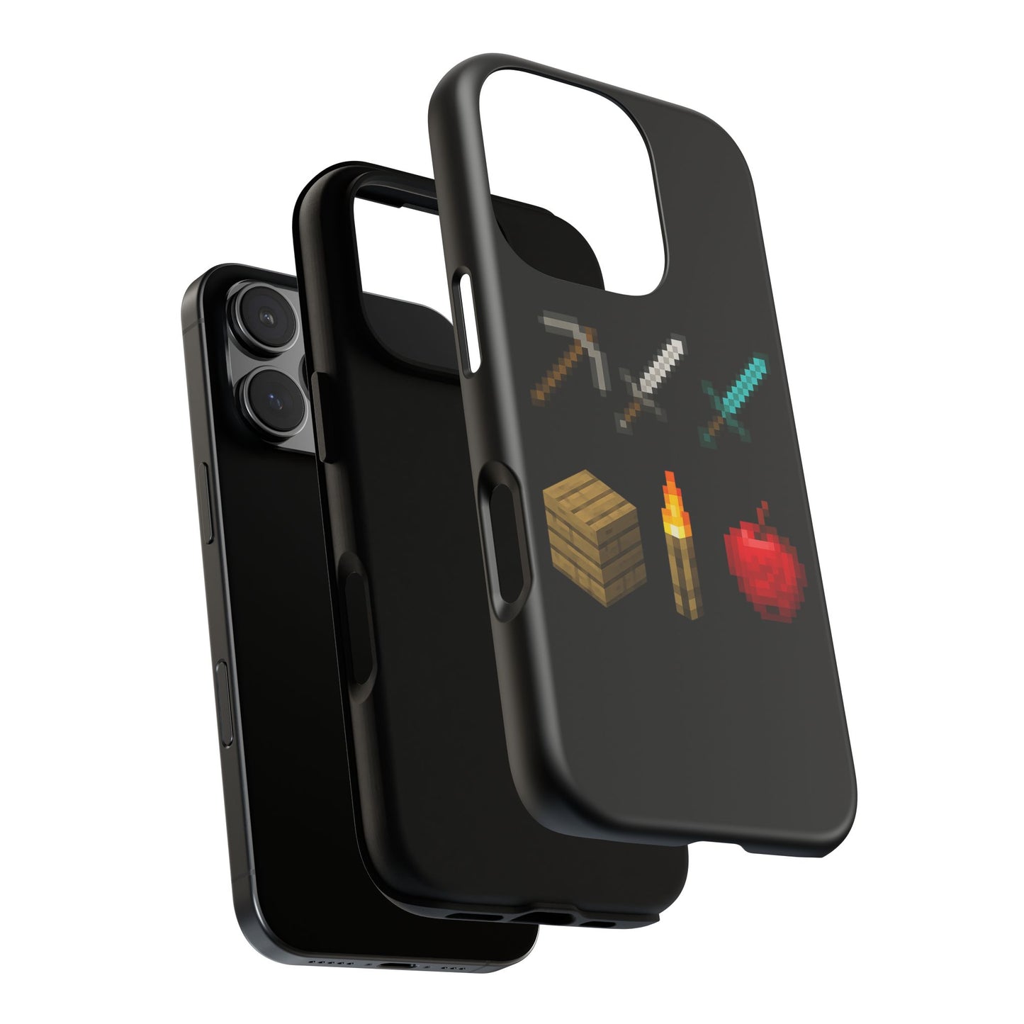 Pixel Art iPhone Case - Gaming-Inspired Tough Case for Gamers inspired by Minecraft Phone Case