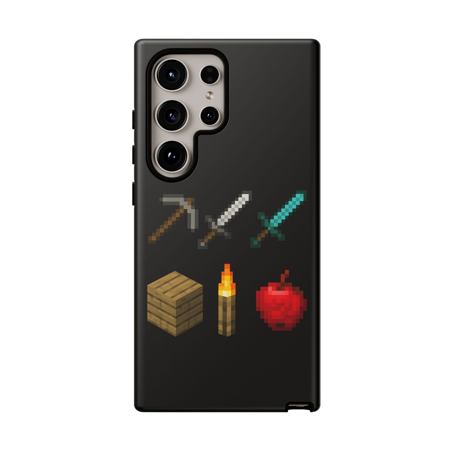 Minecraft-Inspired Tough Samsung Phone Case Pixel Art Design for Gamers Phone Accessory for Gamers