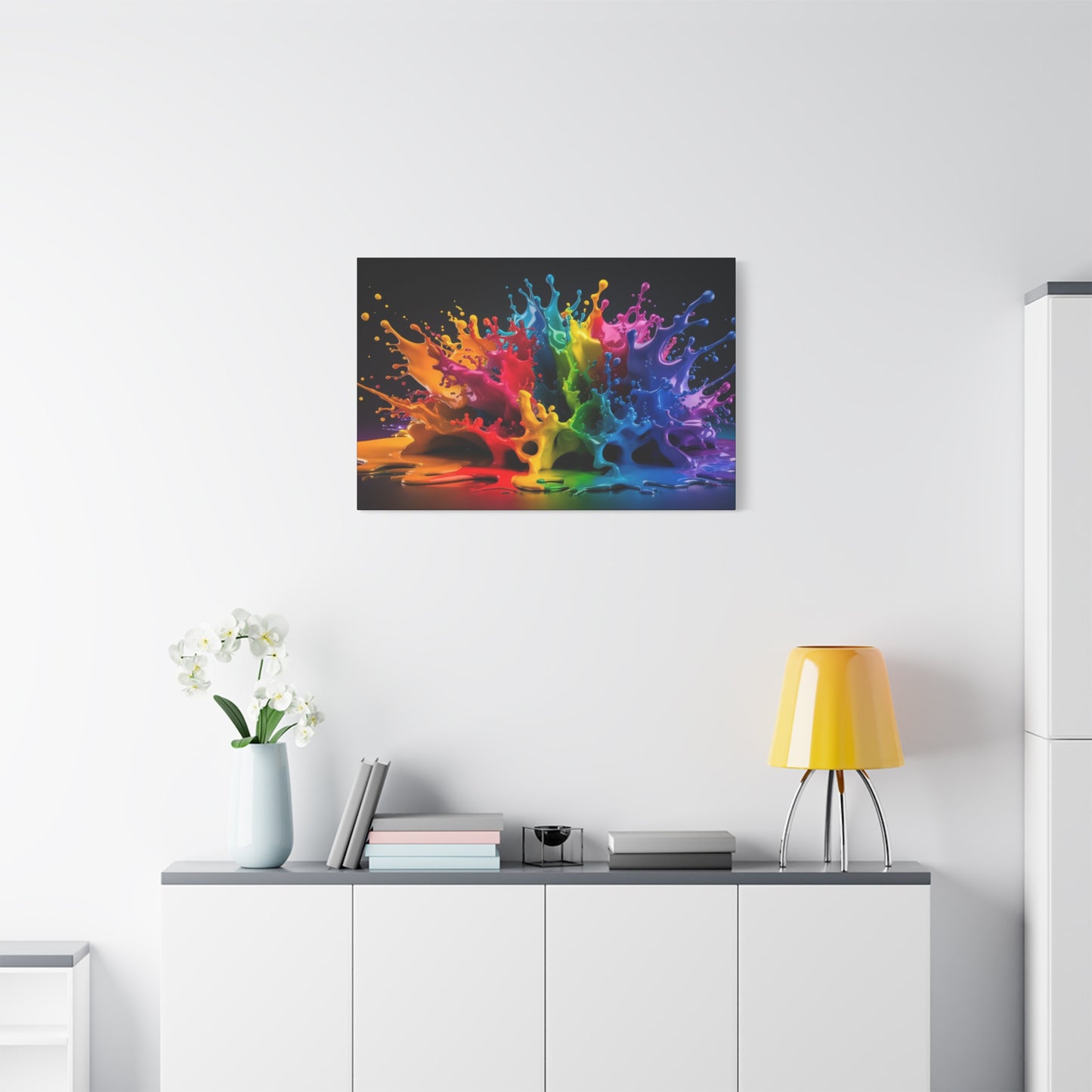 Chromatic Burst - Vibrant Abstract Canvas Art