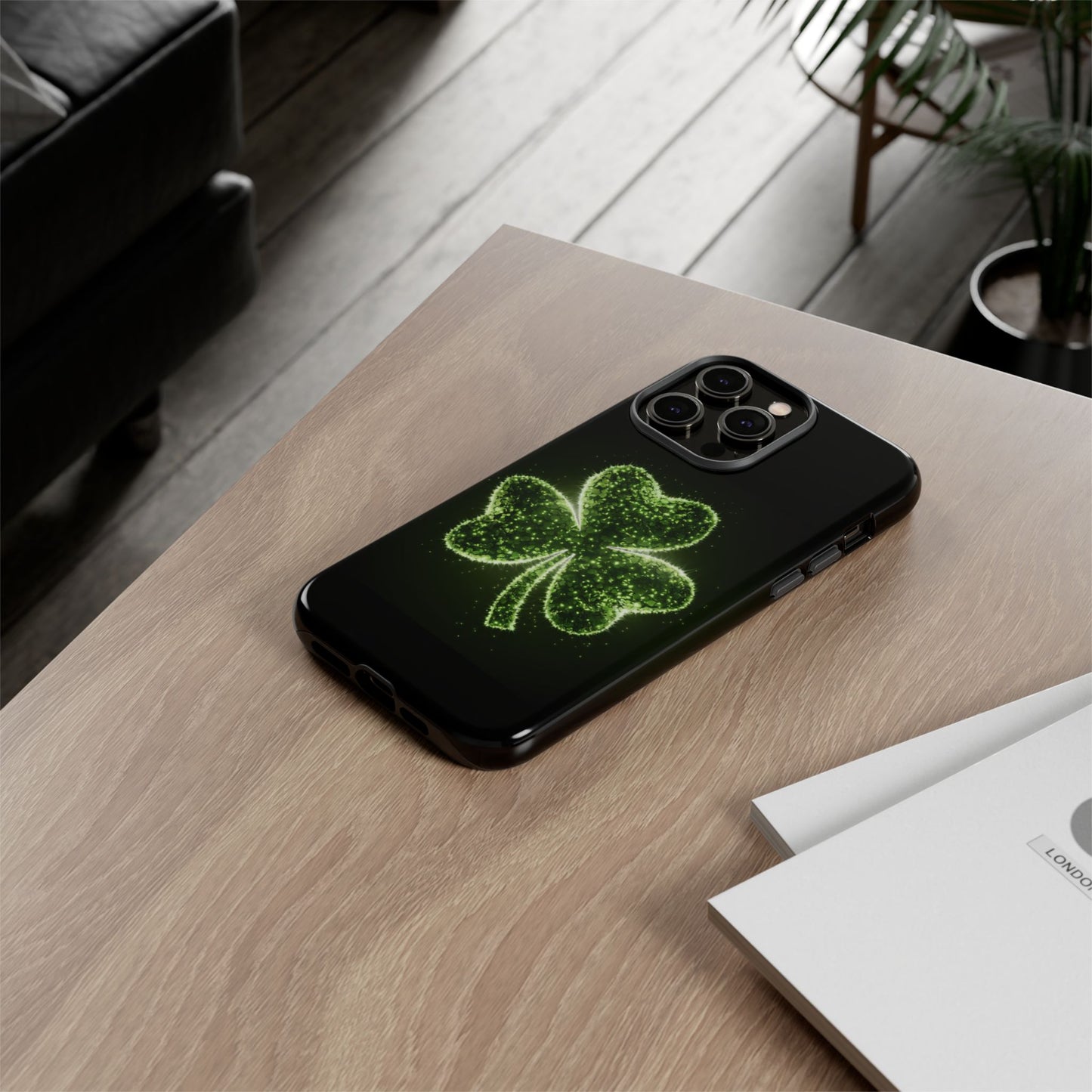 iPhone Tough Case - Shiny Shamrock Design