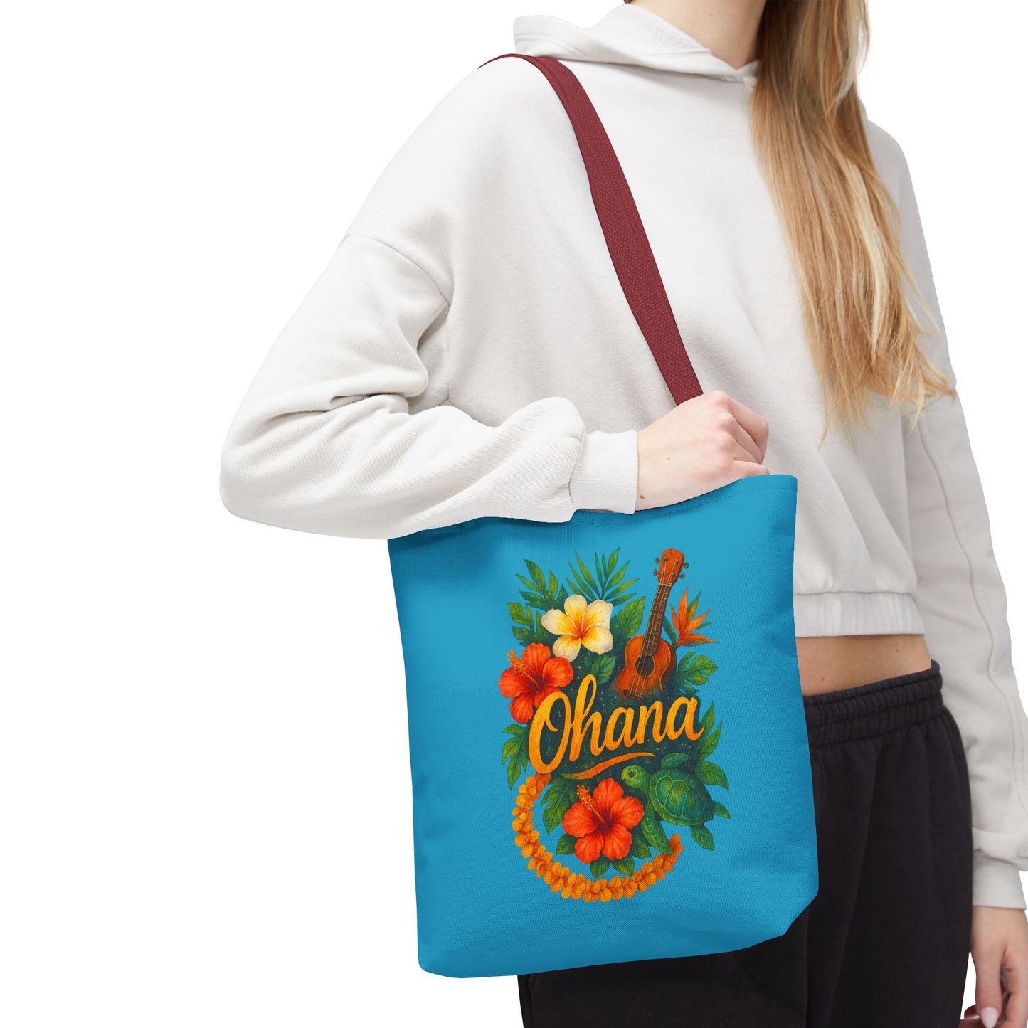 Hawaiian Ohana Tote Bag | Tropical Reusable Beach Bag | Aloha Gift Idea | Island Vibes Bag | Summer Tote | Luau Party Favor | Coastal Bag
