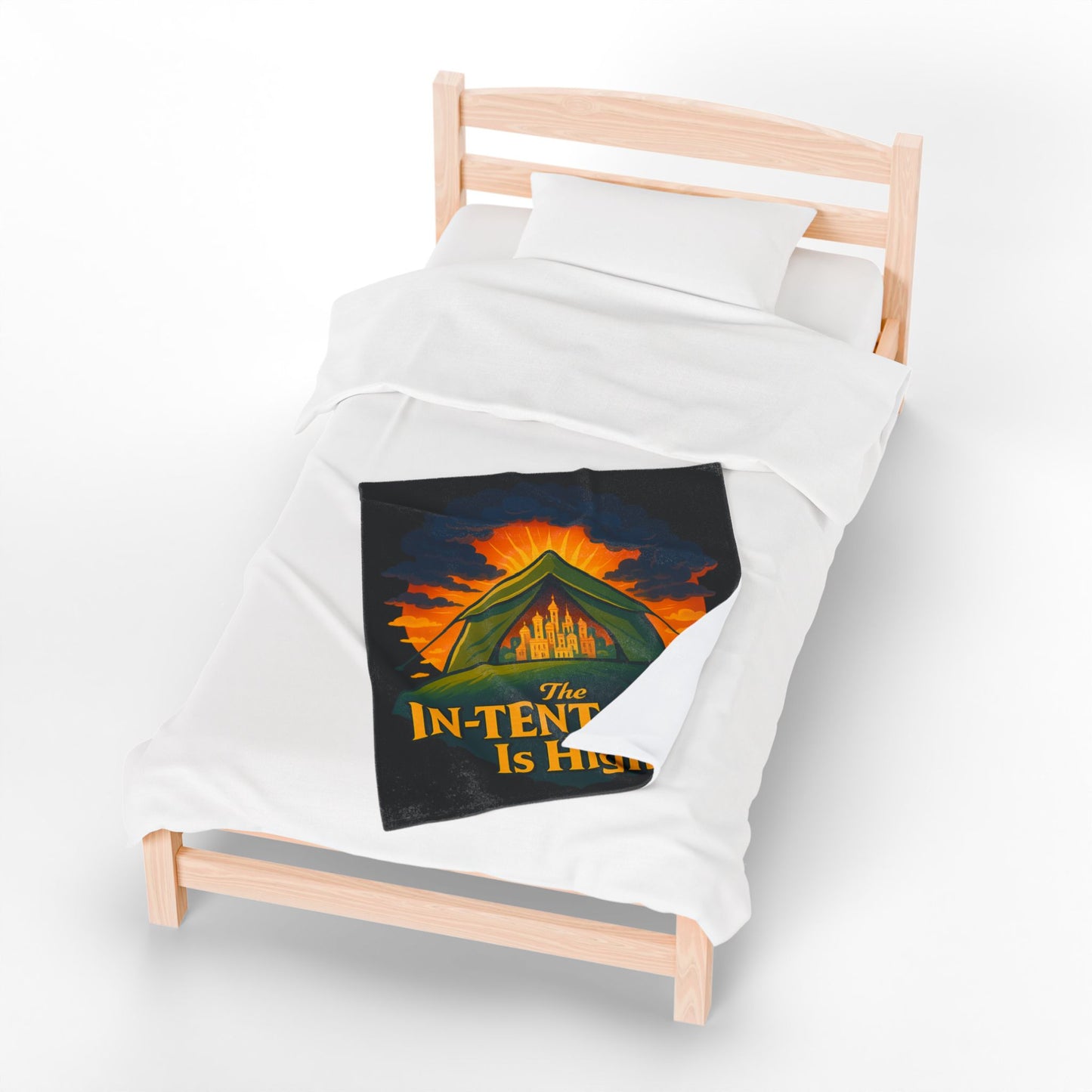 Plush Blanket - The In-Tent-City is High Intensity Throw Decor Funny Blanket