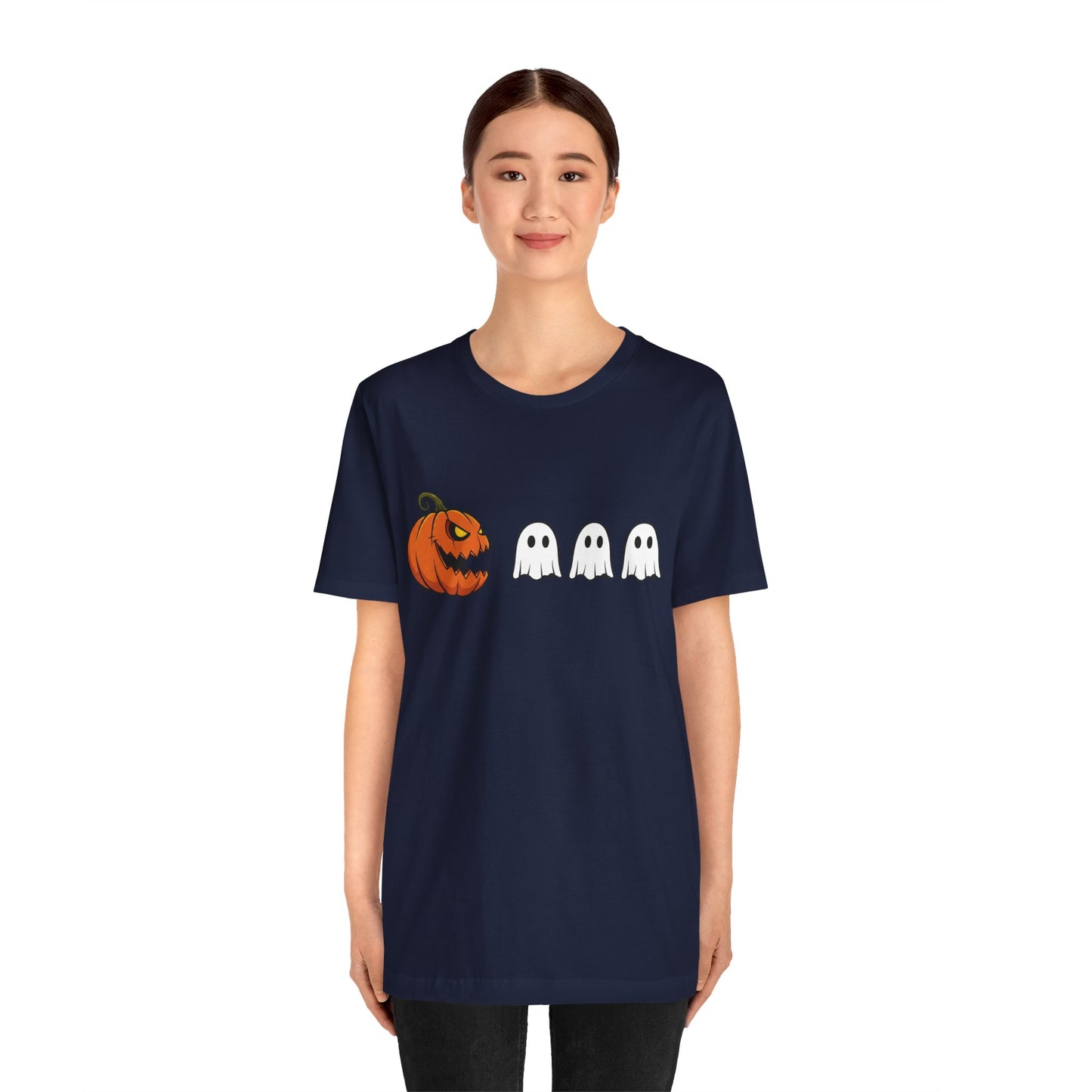 Pumpkin Pac-Man Shirt, Halloween Arcade Tee, Pumpkin Chase Ghosts Tee, Retro Gaming Halloween, Spooky Season Shirt, Vintage Game Pumpkin Top