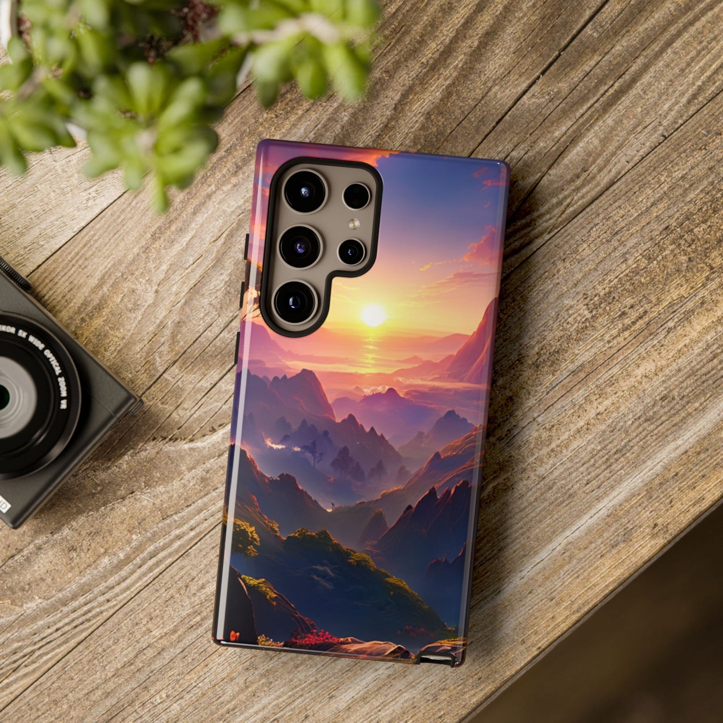 Samsung Tough Case Sunset Landscape Illustration