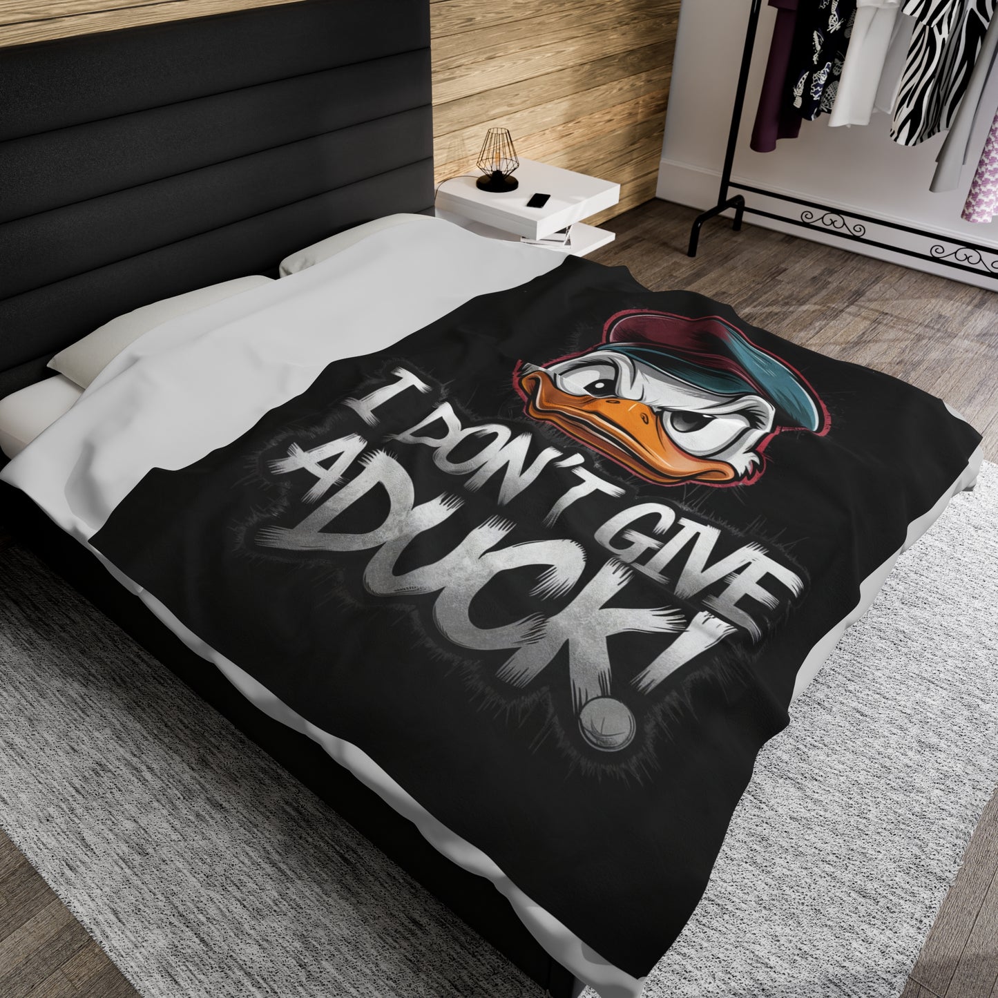 I Don't Give a Duck Angry Duck Blanket