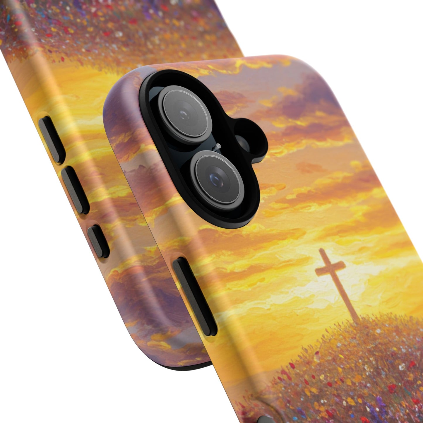iPhone Case: Monet Style Cross Phone Case Christian Case Inspirational iPhone Case Spiritual Phone Case