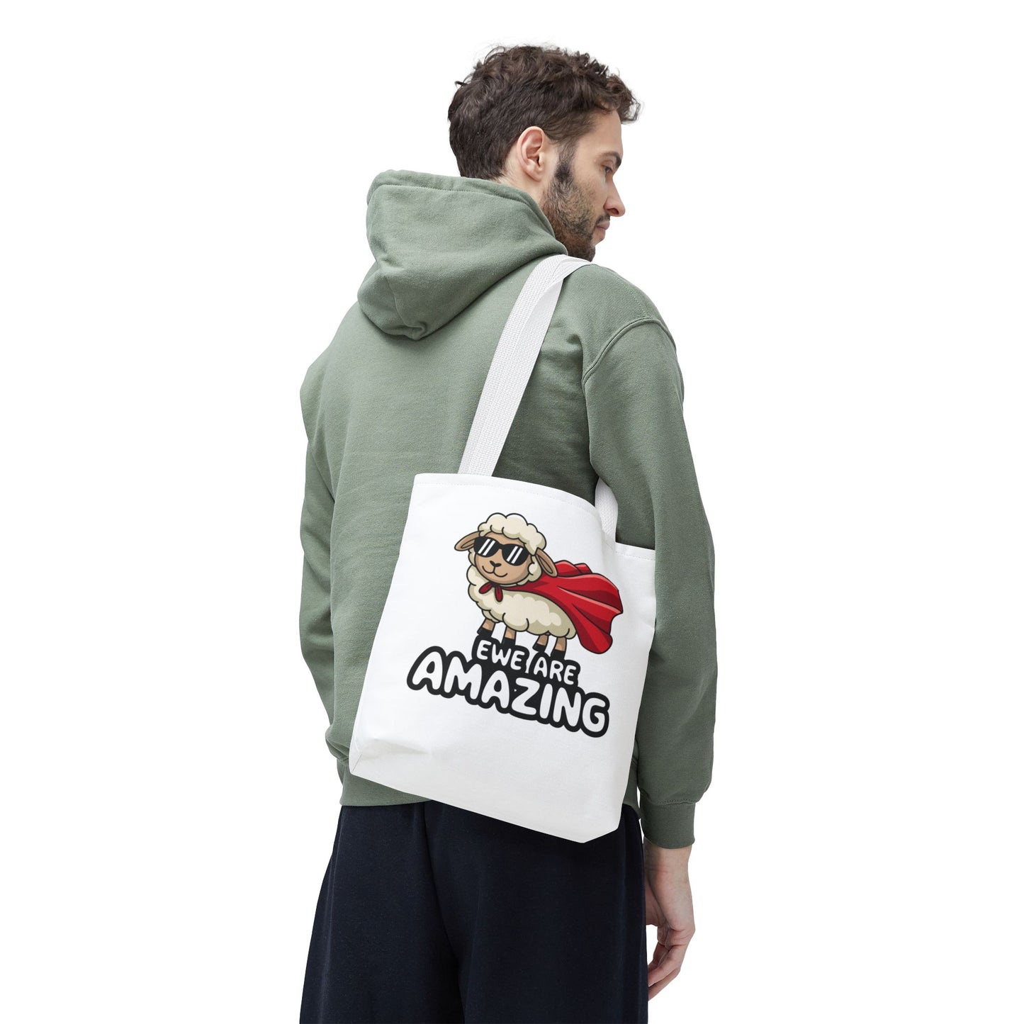 Sheep Tote Bag - Ewe Are Amazing Inspirational Bag Everyday Tote Funny Bag