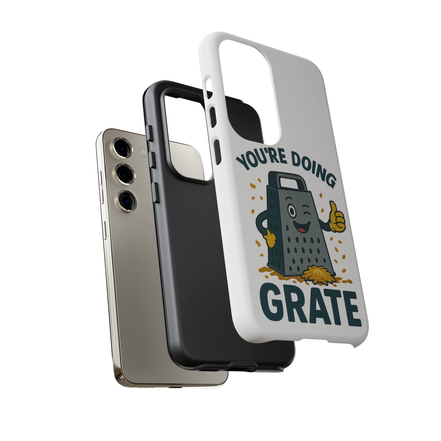Samsung Tough Case - 'You're Doing Grate' Cheese Grater Design Phone Case for Chefs Foodie Accessory