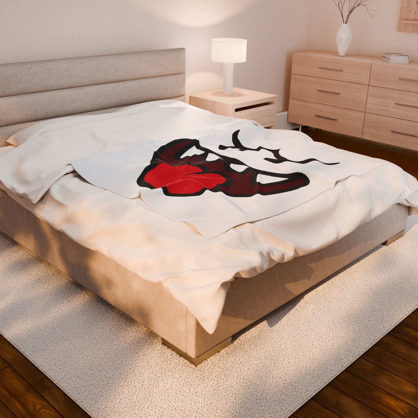 Funny Ghost Face Blanket, Spooky Halloween Throw, Creepy Gamer Room Bedding, Novelty Tongue Out Ghost Bedspread, Cool Cozy Horror Decor