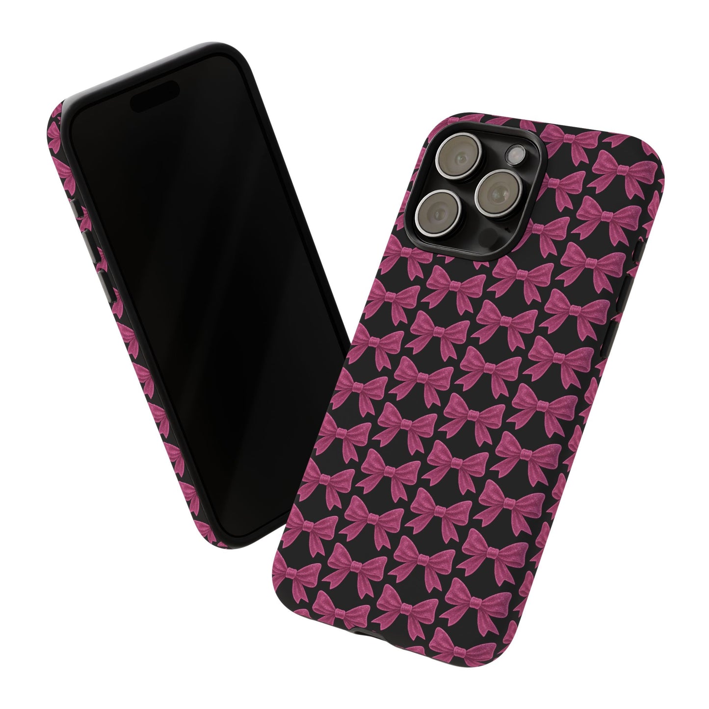 Pink Bow iPhone Case Coquette Aesthetic Phone Cover Glossy Y2K Girly Case Soft Girl Tech Accessory Cute iPhone Gift for Her