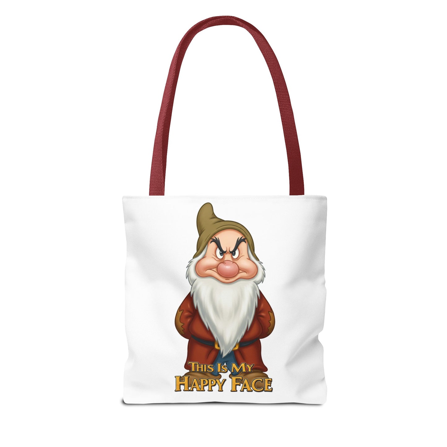 Grumpy Dwarf Tote Bag - "This Is My Happy Face"