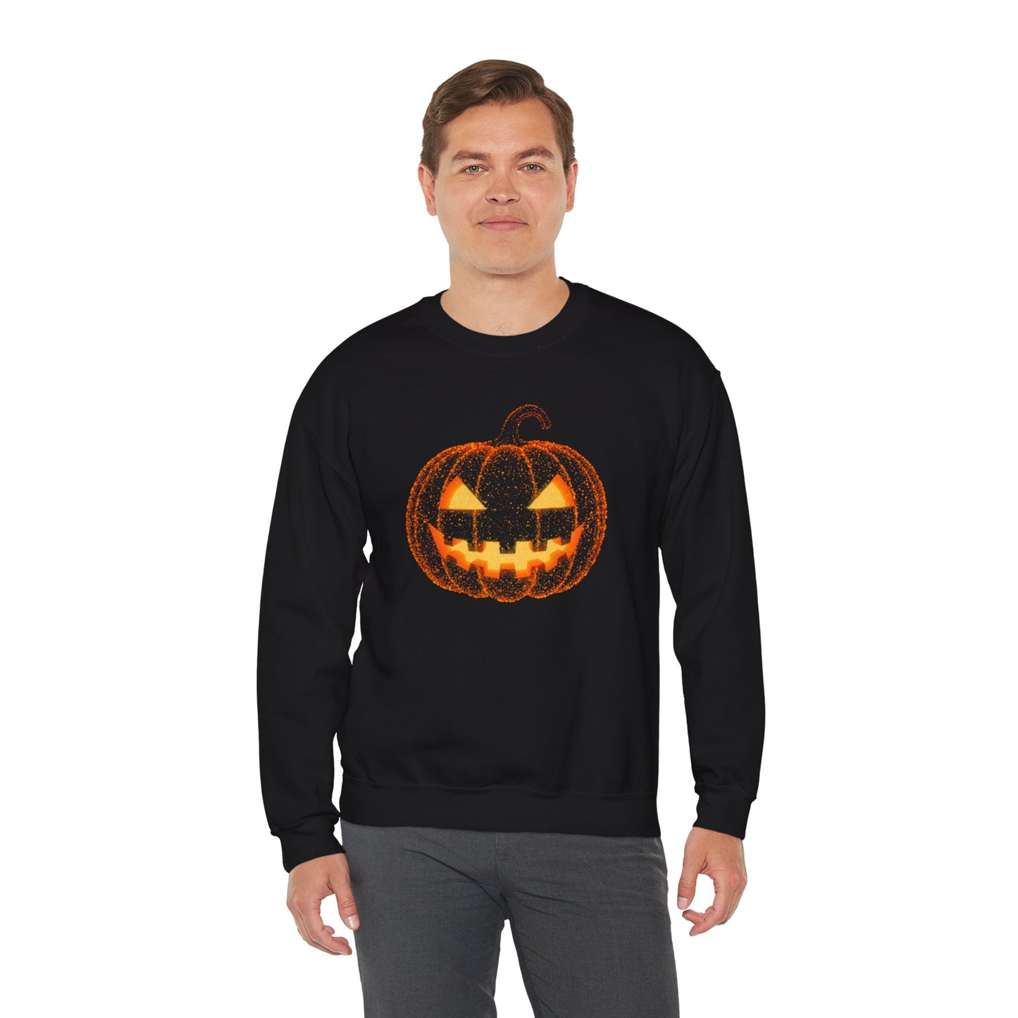Jack O'Lantern Pumpkin Sweatshirt • Halloween Crewneck Sweater • Spooky Season Fall Top • Cozy Autumn Pumpkin Patch Graphic Shirt
