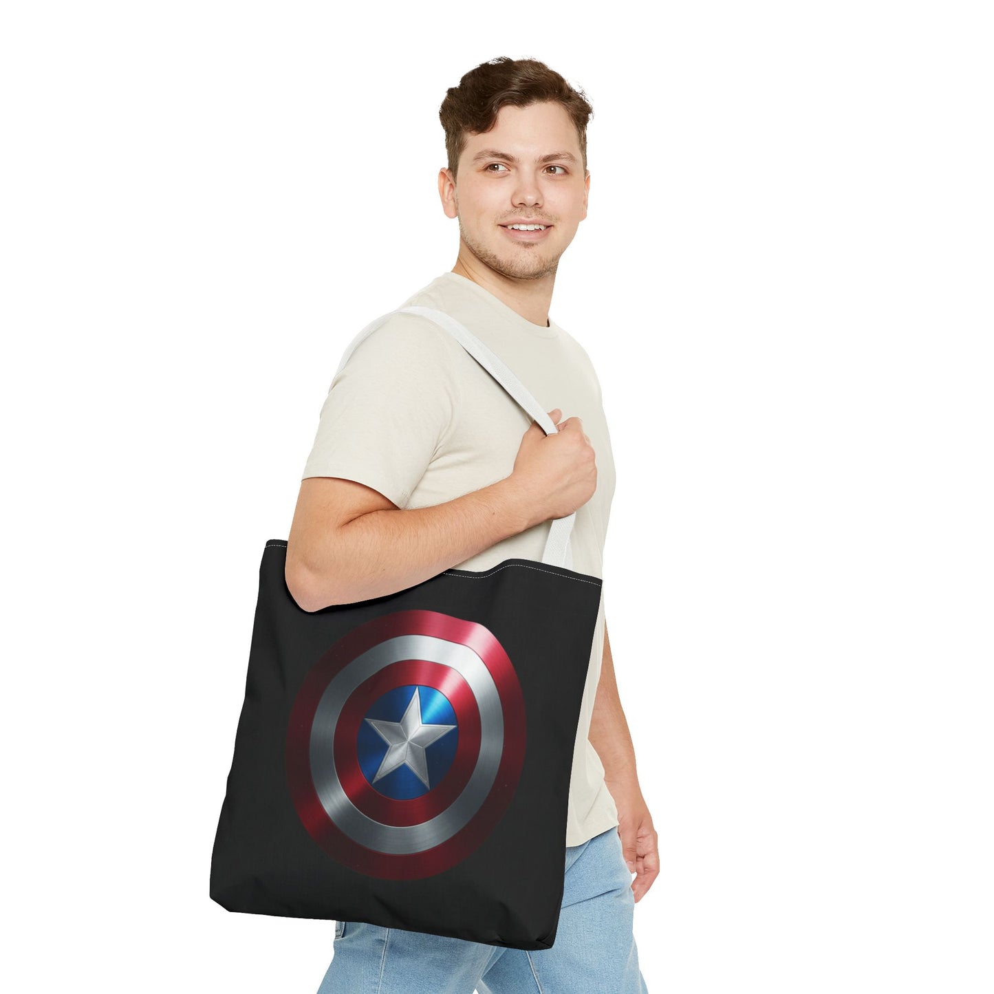 Heroic Shield Tote Bag - Stylish Marvel-Inspired Carryall for Fans