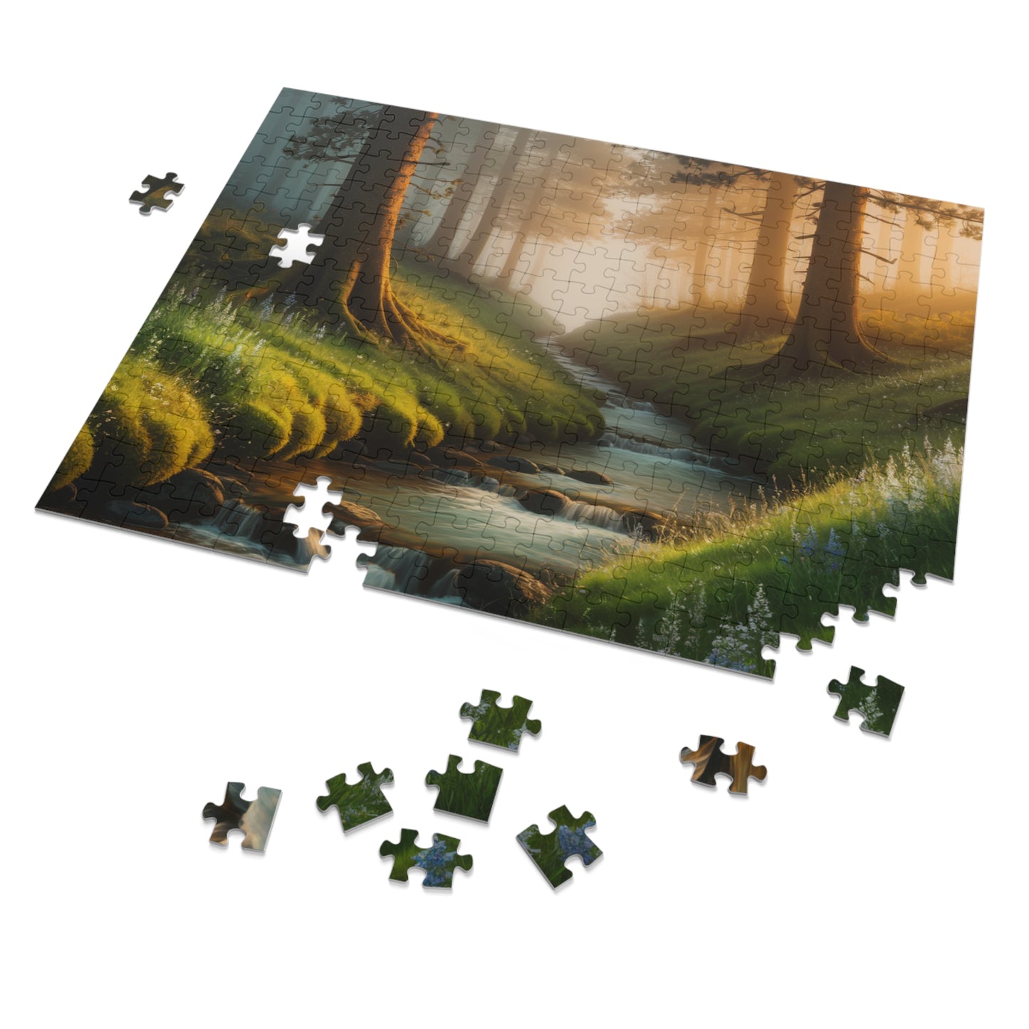 Serene Forest Jigsaw Puzzle with Collector's Tin - Ideal Gift for Nature Lovers