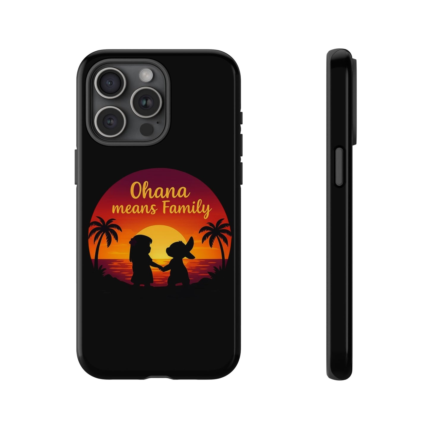 Ohana Means Family iPhone Case ā Lilo and Stitch-Inspired Cover ā Cute Tropical Gift ā Protective iPhone Case