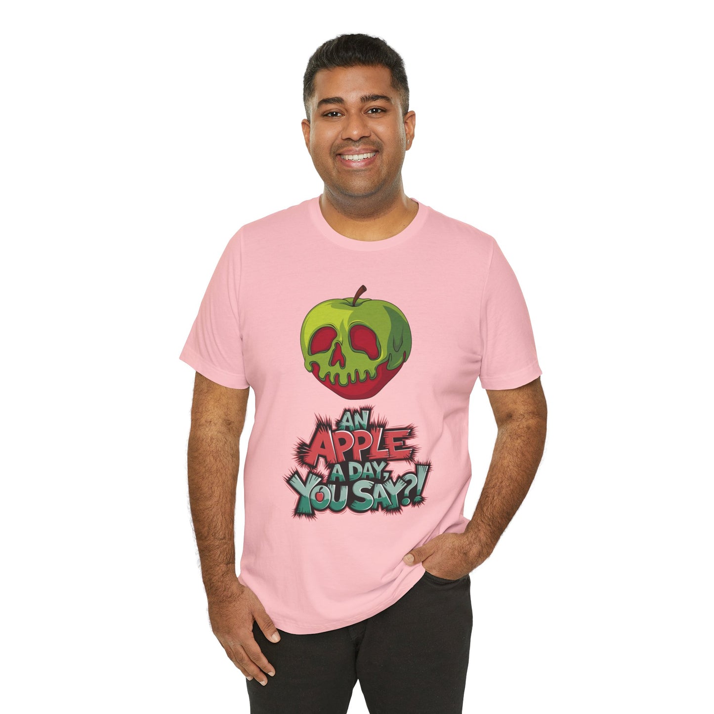 Funny Apple Skull Shirt – An Apple A Day You Say? – Grunge Fruit Tee – Y2K Nostalgia T‑Shirt – Gift for Fruit Lovers