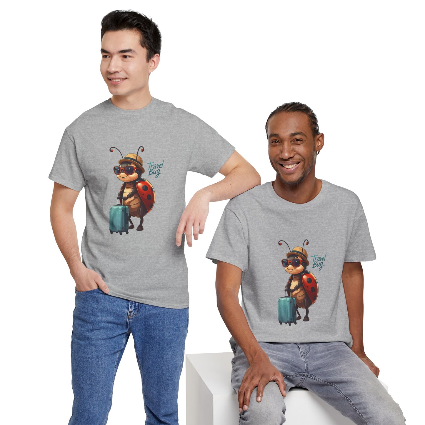 Travel Bug T-Shirt – Cute Ladybug Travel Tee | Funny Wanderlust Shirt for Travel Lovers | Unisex Graphic Tee Gift for Adventurers
