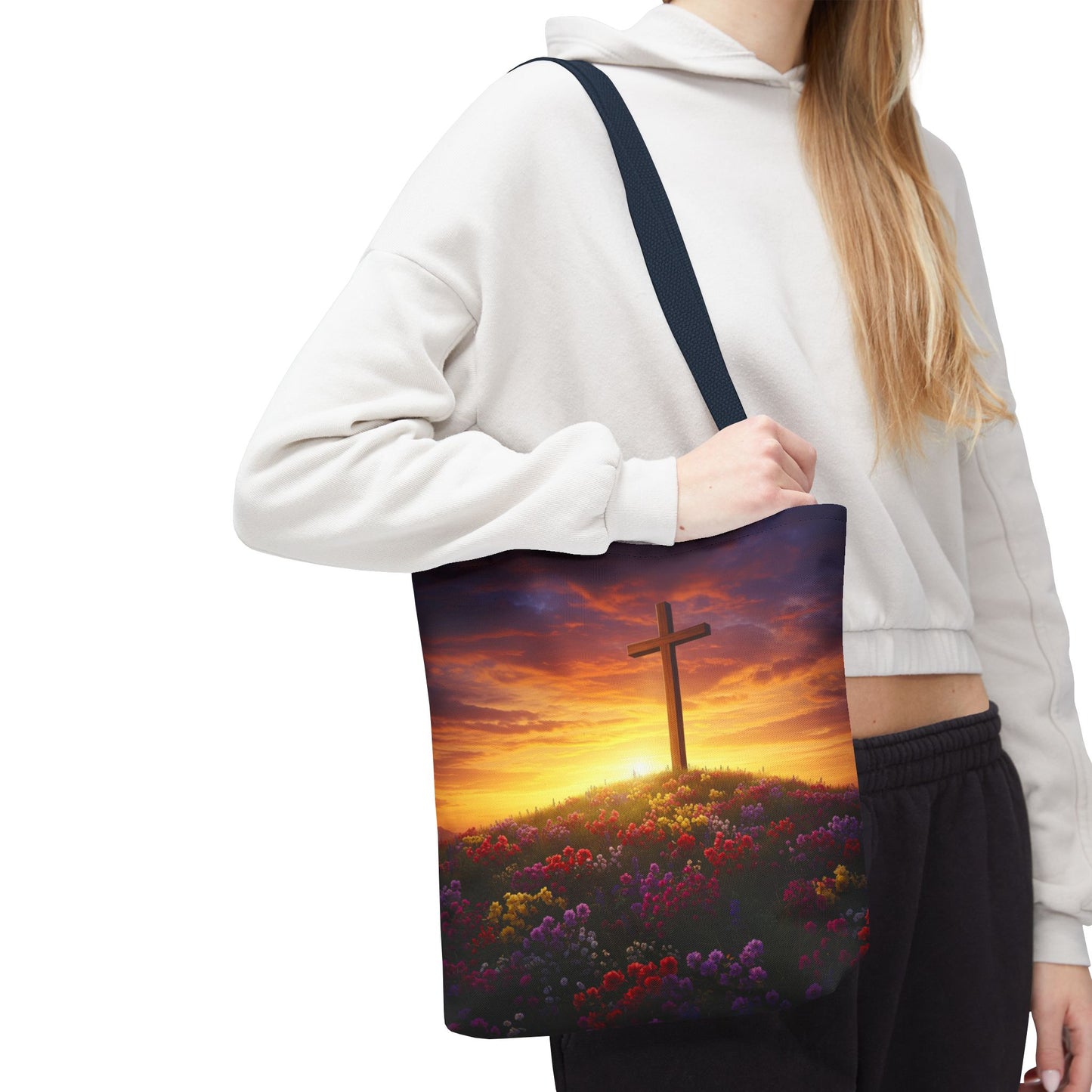 Da Vinci Cross Tote Bag Christian Bag Spiritual Tote Religious Tote Bag