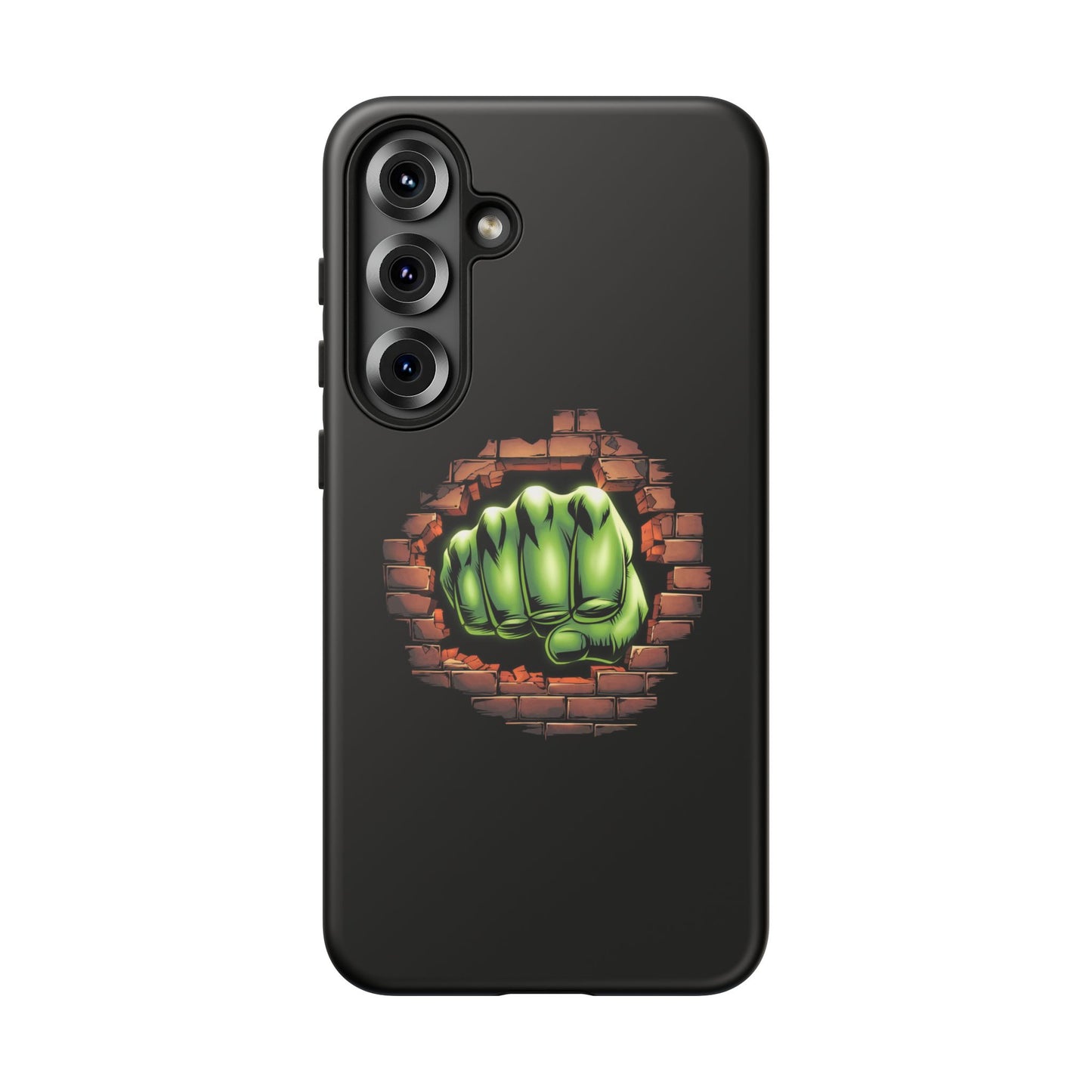 Samsung Phone Case, Green Fist Smashing Wall Design, Comic Book Phone Case, Geeky Case