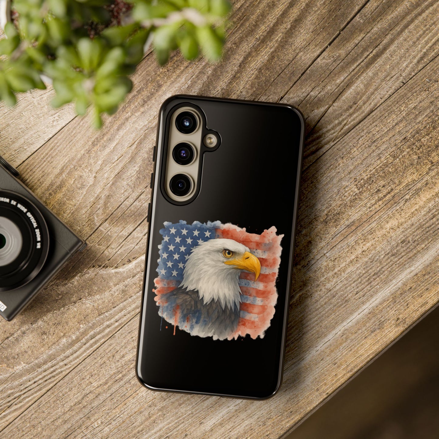 Eagle Flag Phone Case for Samsung Phone - Patriotic Tough Case for Freedom Lovers 4th of July Case Memorial Day Veteran's Day