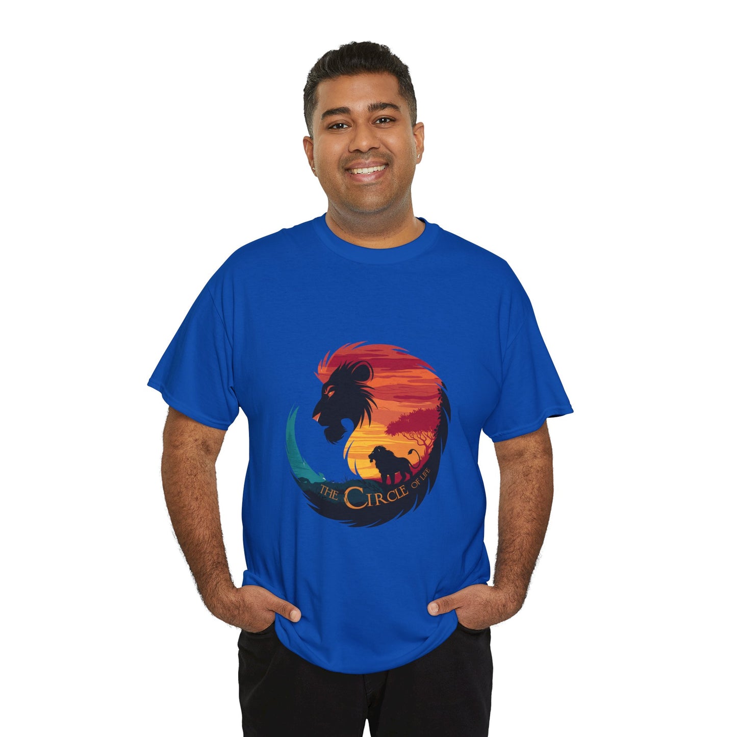 The Circle of Life Lion Shirt – Sunset Safari Wildlife Graphic Tee – Inspirational Nature T-Shirt for Animal Lovers & Adventure Fans