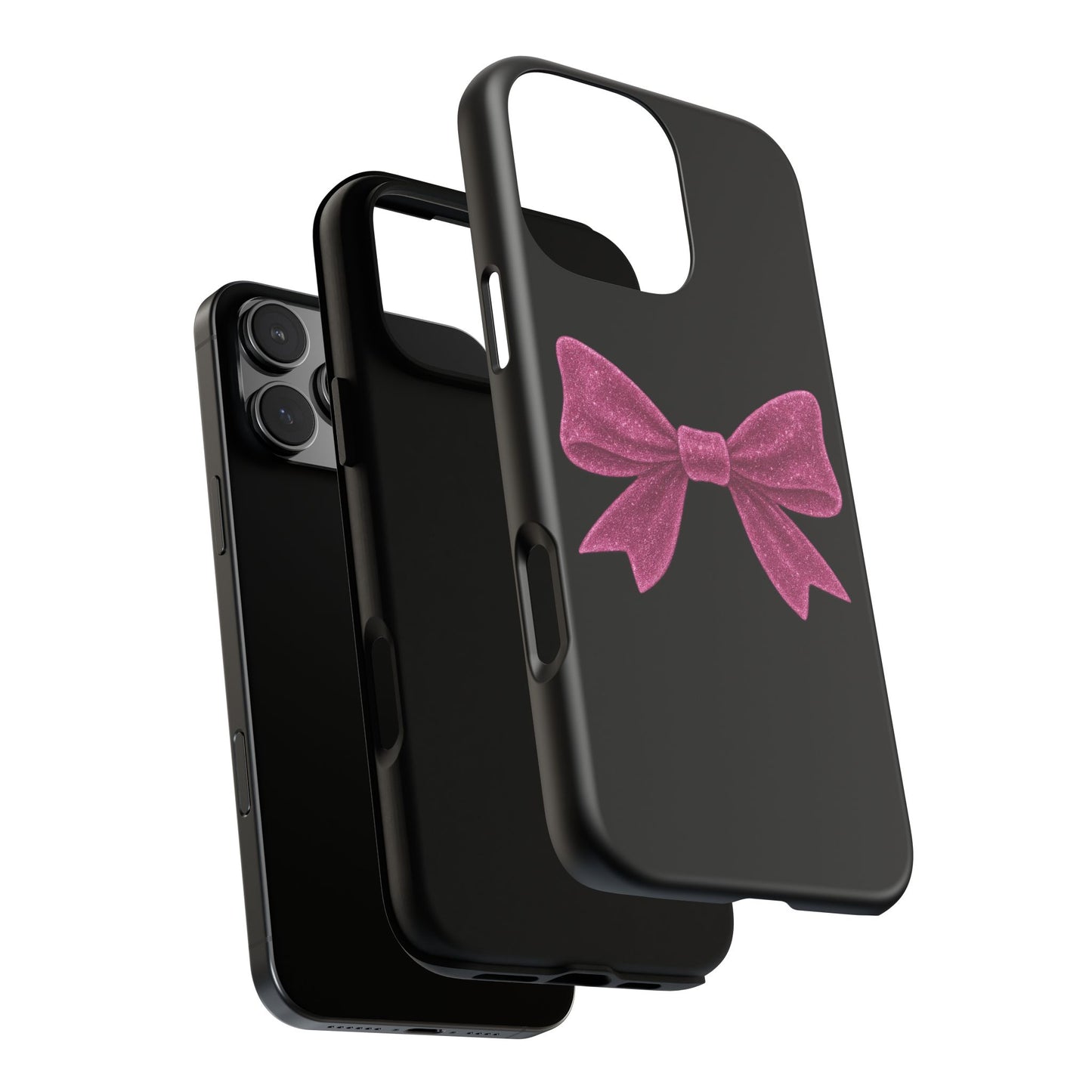 Pink Bow iPhone Case β Coquette Aesthetic Phone Cover β Glitter Soft Girl Tech Accessory β Cute Glossy Pinkcore Case β Gift for Her