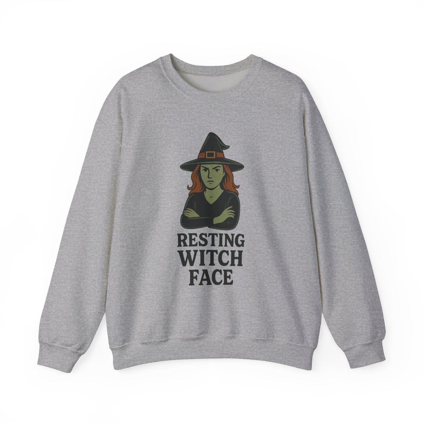Resting Witch Face Sweatshirt, Funny Halloween Witch Crewneck, Spooky Season Sweatshirt, Fall Humor Graphic Pullover, Witchy Gift