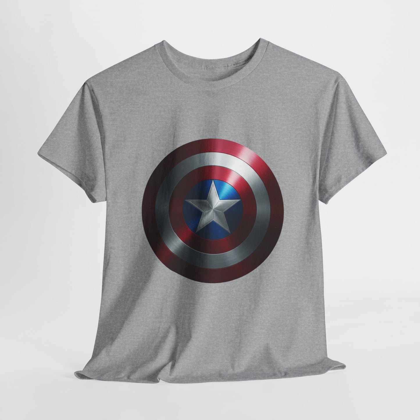 Patriotic Hero Shield Shirt – Star Emblem Graphic Tee – Super Soldier Gift – Comic Inspired Unisex Shirt – Cosplay Convention Top