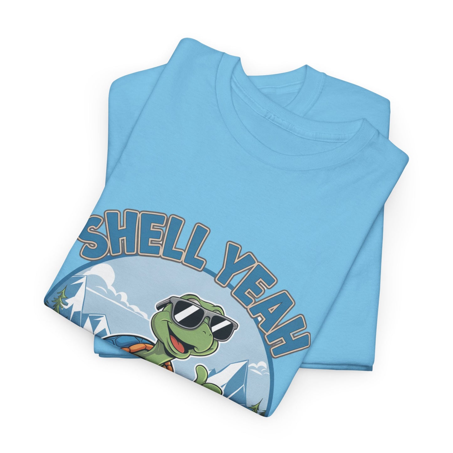 SHELL YEAH Turtle T-Shirt | Funny Cute Turtle Nature Graphic Tee | Handmade Animal Lover Gift | Eco Outdoor Adventure Shirt