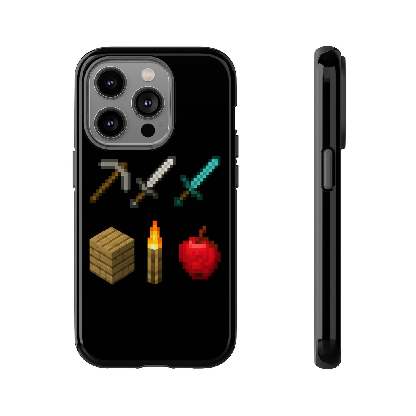 Pixel Art iPhone Case - Gaming-Inspired Tough Case for Gamers inspired by Minecraft Phone Case
