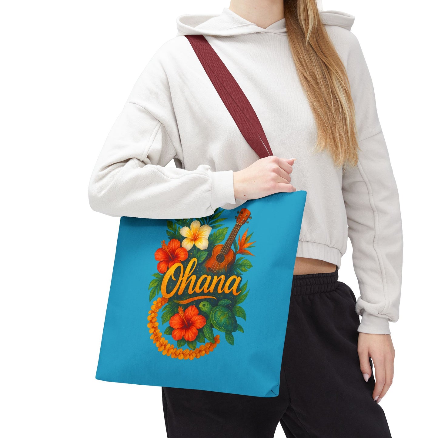 Hawaiian Ohana Tote Bag | Tropical Reusable Beach Bag | Aloha Gift Idea | Island Vibes Bag | Summer Tote | Luau Party Favor | Coastal Bag