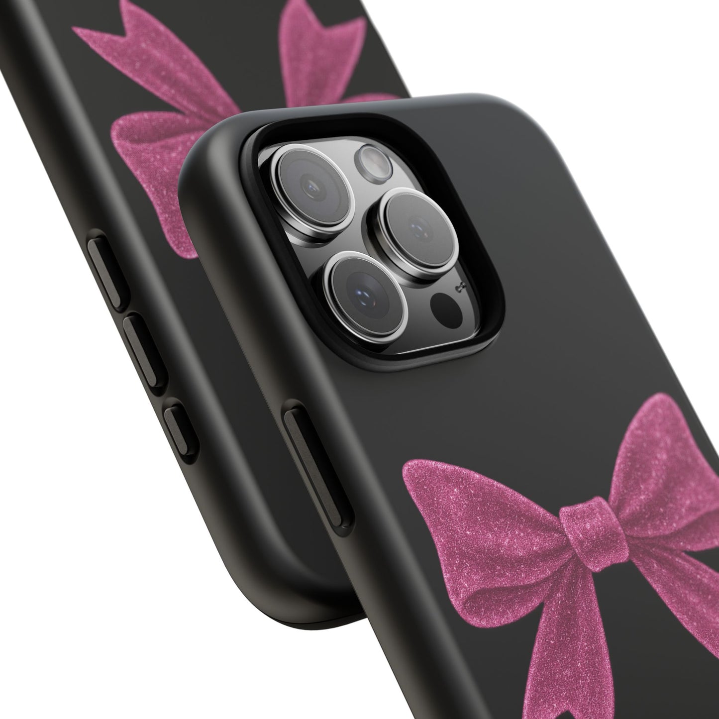 Pink Bow iPhone Case β Coquette Aesthetic Phone Cover β Glitter Soft Girl Tech Accessory β Cute Glossy Pinkcore Case β Gift for Her