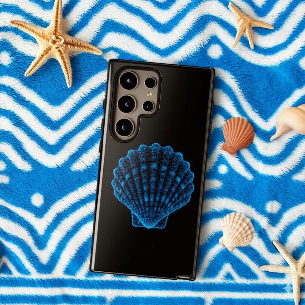 Samsung Phone Case Bioluminescent Shell Design Nautical Phone Case Beach Accessory