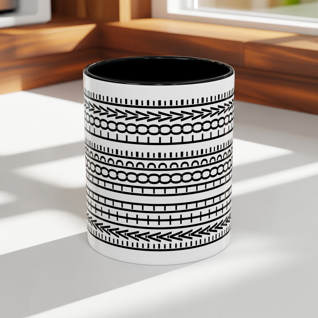 Hidden Message Mug - Faith Hope Love Mug with Vertical Text Wrap, 11oz Christian Coffee Cup, Modern Minimalist Scripture Gift