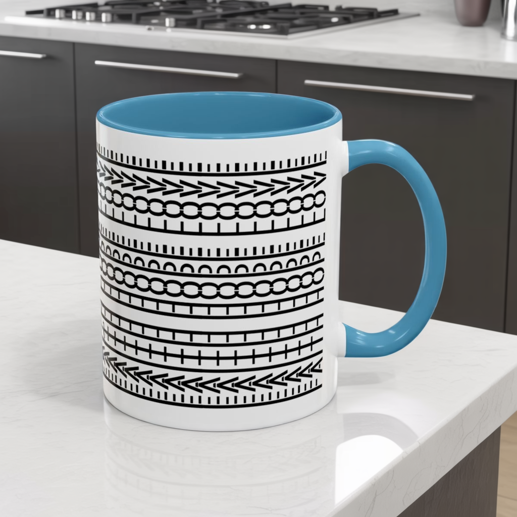 Hidden Message Mug - Faith Hope Love Mug with Vertical Text Wrap, 11oz Christian Coffee Cup, Modern Minimalist Scripture Gift