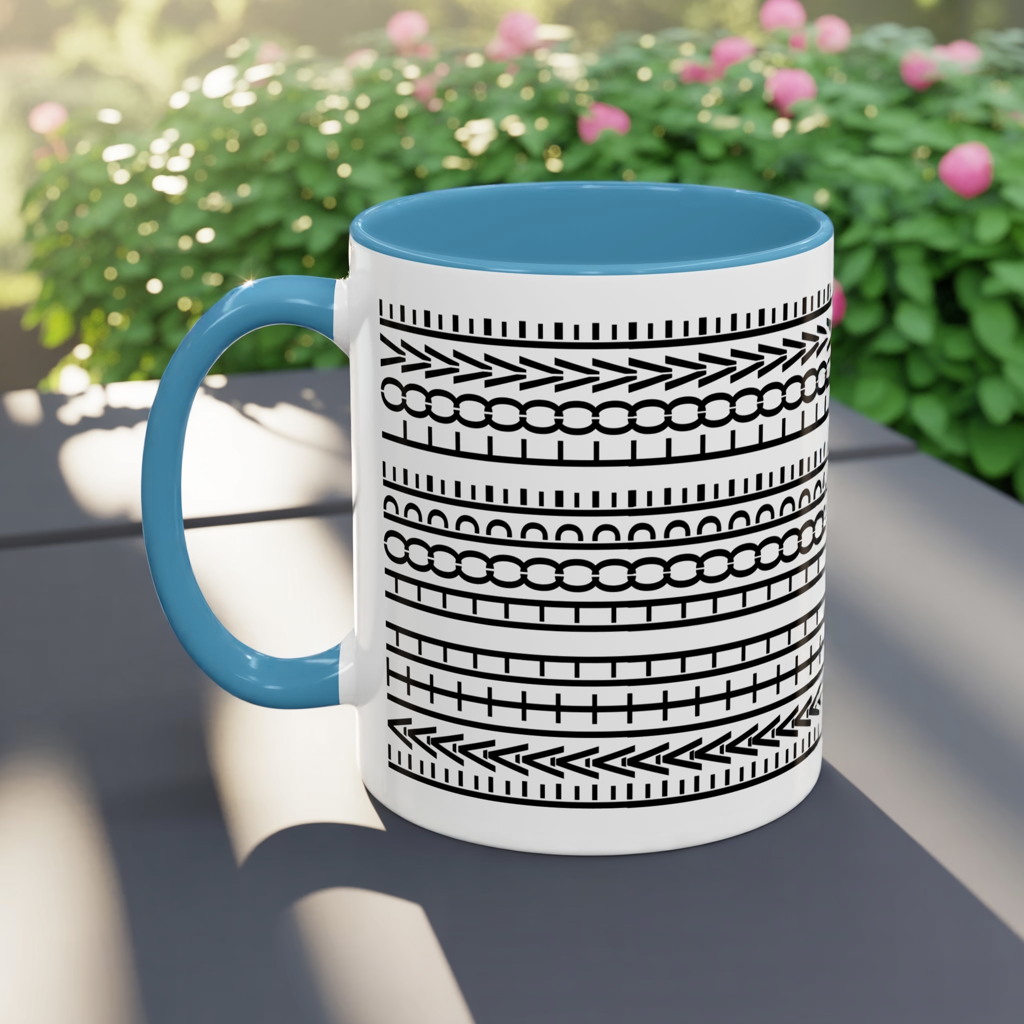 Hidden Message Mug - Faith Hope Love Mug with Vertical Text Wrap, 11oz Christian Coffee Cup, Modern Minimalist Scripture Gift