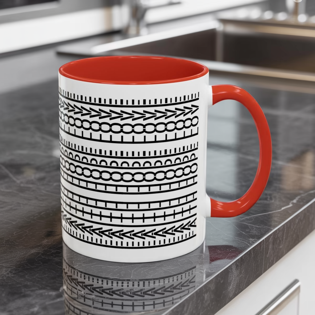 Hidden Message Mug - Faith Hope Love Mug with Vertical Text Wrap, 11oz Christian Coffee Cup, Modern Minimalist Scripture Gift