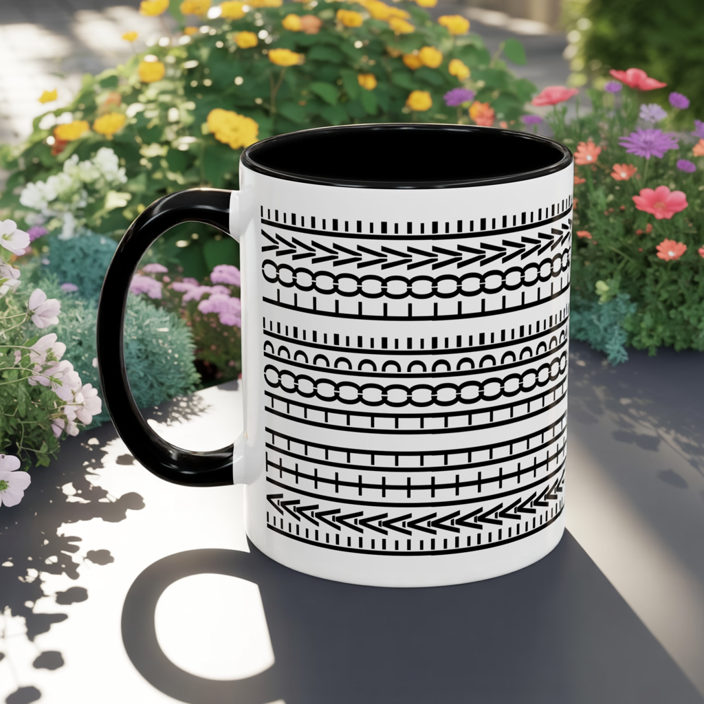 Hidden Message Mug - Faith Hope Love Mug with Vertical Text Wrap, 11oz Christian Coffee Cup, Modern Minimalist Scripture Gift