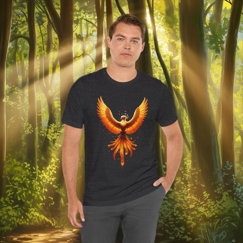 Phoenix Rising Shirt • Fiery Phoenix Graphic Tee • Rebirth Transformation Myth Shirt • Firebird Art Tee • Unisex Gift Tee XS‑5XL