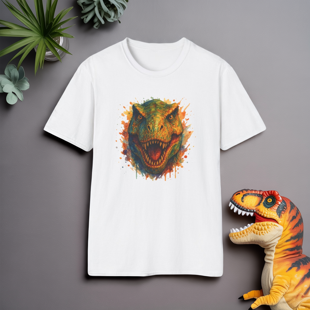 Watercolor T-Rex T-Shirt | Psychedelic Dinosaur Tee | Prehistoric Rainbow Dino Gift | Unisex Cotton Graphic Shirt Jurassic Tee