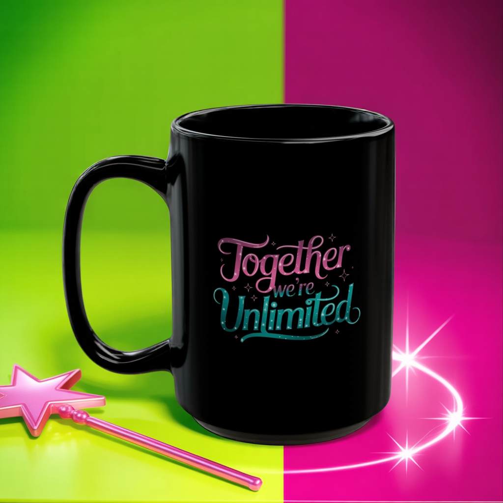 “Unlimited – Together We’re Unlimited” Wicked Inspired Quote Mug 11oz or 15oz | Musical Theater Gift for Friends, Couples, Wicked Fans