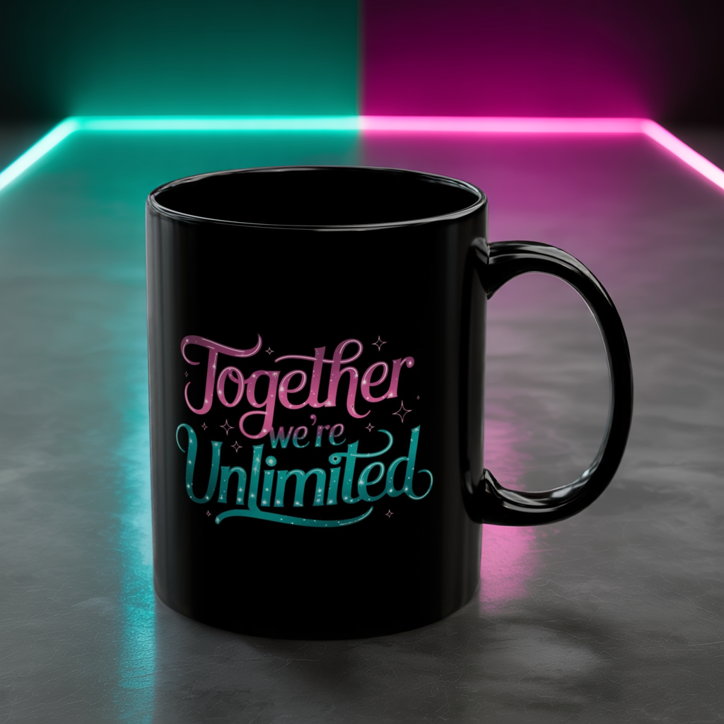 “Unlimited – Together We’re Unlimited” Wicked Inspired Quote Mug 11oz or 15oz | Musical Theater Gift for Friends, Couples, Wicked Fans