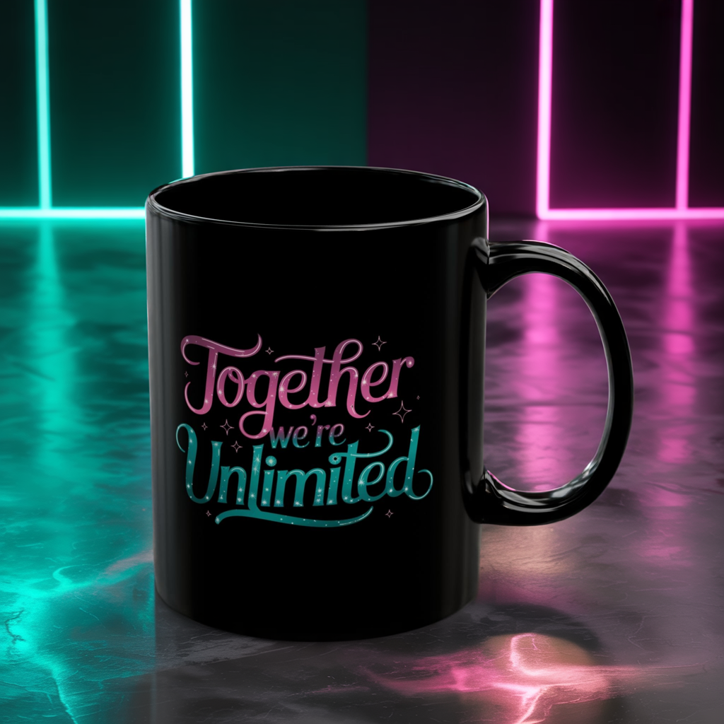 “Unlimited – Together We’re Unlimited” Wicked Inspired Quote Mug 11oz or 15oz | Musical Theater Gift for Friends, Couples, Wicked Fans