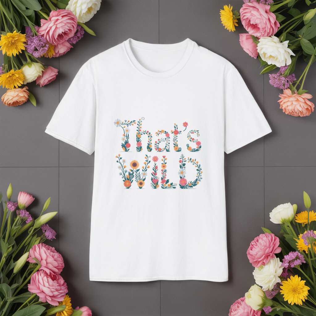Cottagecore Floral ‘That’s Wild’ Graphic Tee • Wildflower Nature Shirt • Retro Bloom T‑shirt • Botanical Cottagecore Aesthetic Gift
