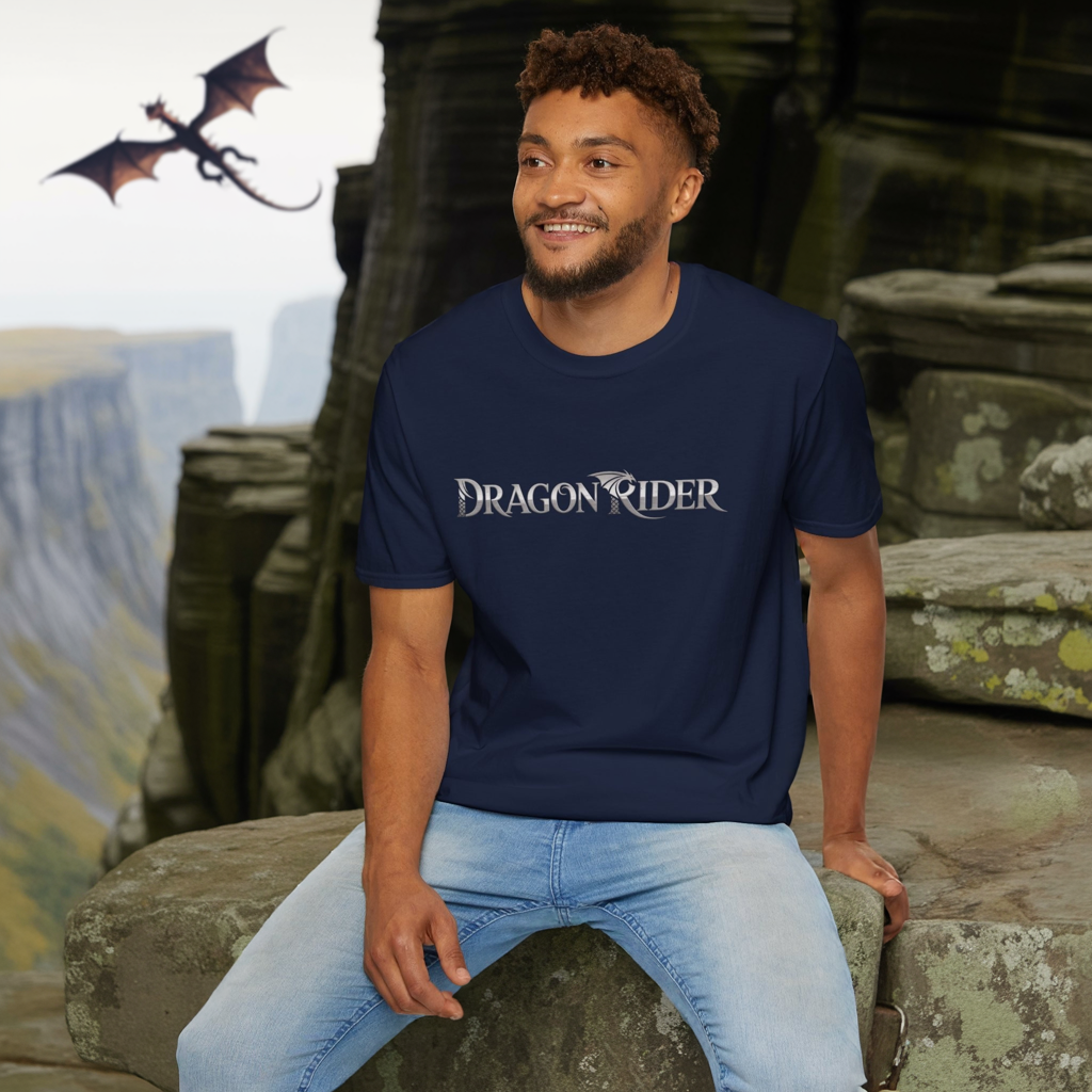 Dragon Rider T-Shirt | Fantasy Dragon Graphic Tee | Unisex Nerdy Shirt | Gamer Gift | Medieval Mythical Shirt | Cosplay Style Tee