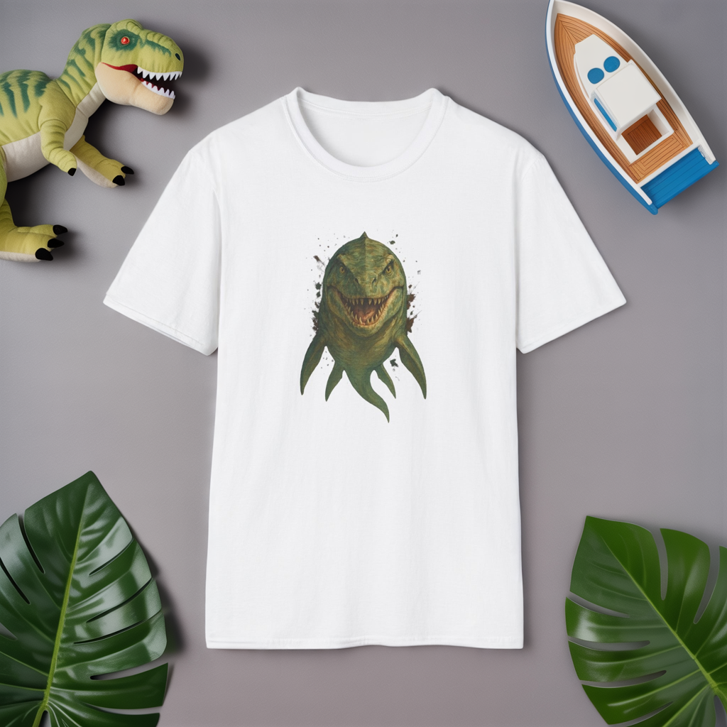 Watercolor Mosasaurus T-Shirt | Prehistoric Sea Dinosaur Tee | Fossil Lover Gift | Unisex Cotton Graphic Shirt Jurassic Tee