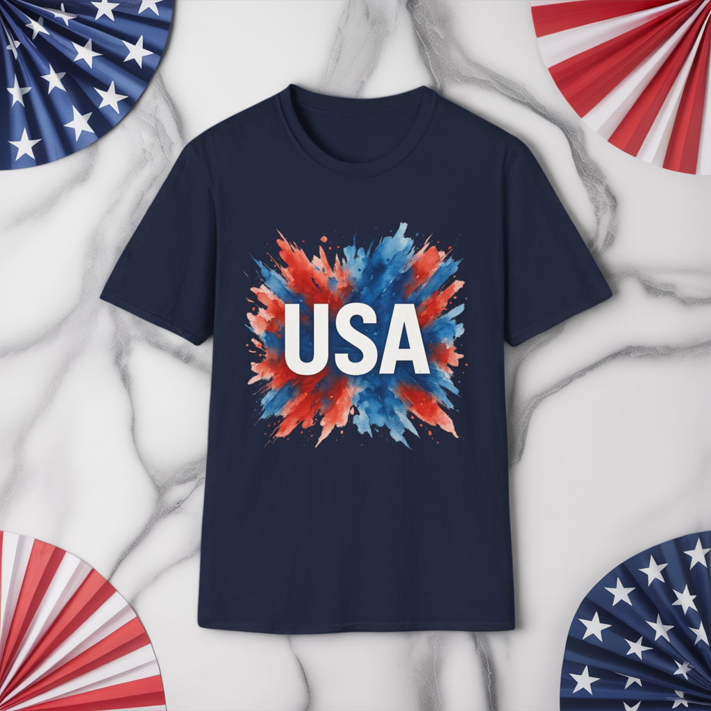 Watercolor USA T-Shirt Unisex | Red White Blue Shirt | Patriotic Graphic Tee | July 4th Shirt | Independence Day Tee | American Flag Shirt
