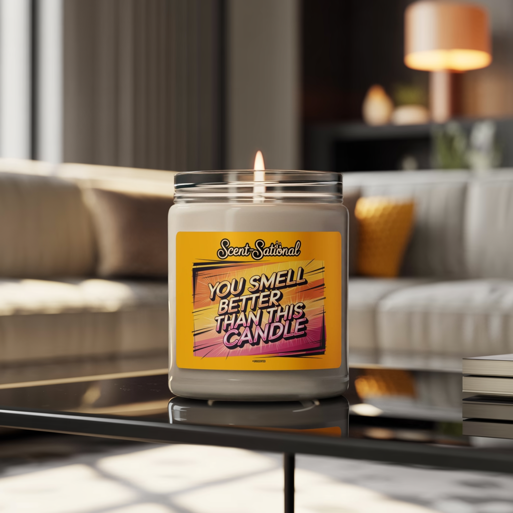 Funny Unscented Candle, You Smell Better Than This Candle, Gag Gift, Eco-Friendly Soy Candle, Reusable Jar, Birthday Or Office Gift Idea